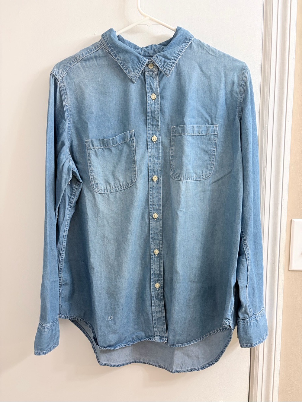 Mossimo Supply Co. Light Blue Denim Button-Down Shirt